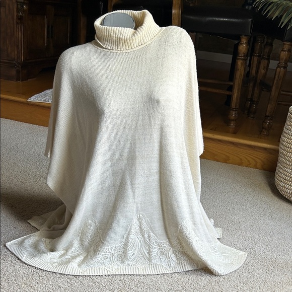 Charming Charlie Sweaters - CHARMING CHARLIE TURTLENECK PINCHO SWEATER